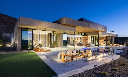 Rear elevation-night